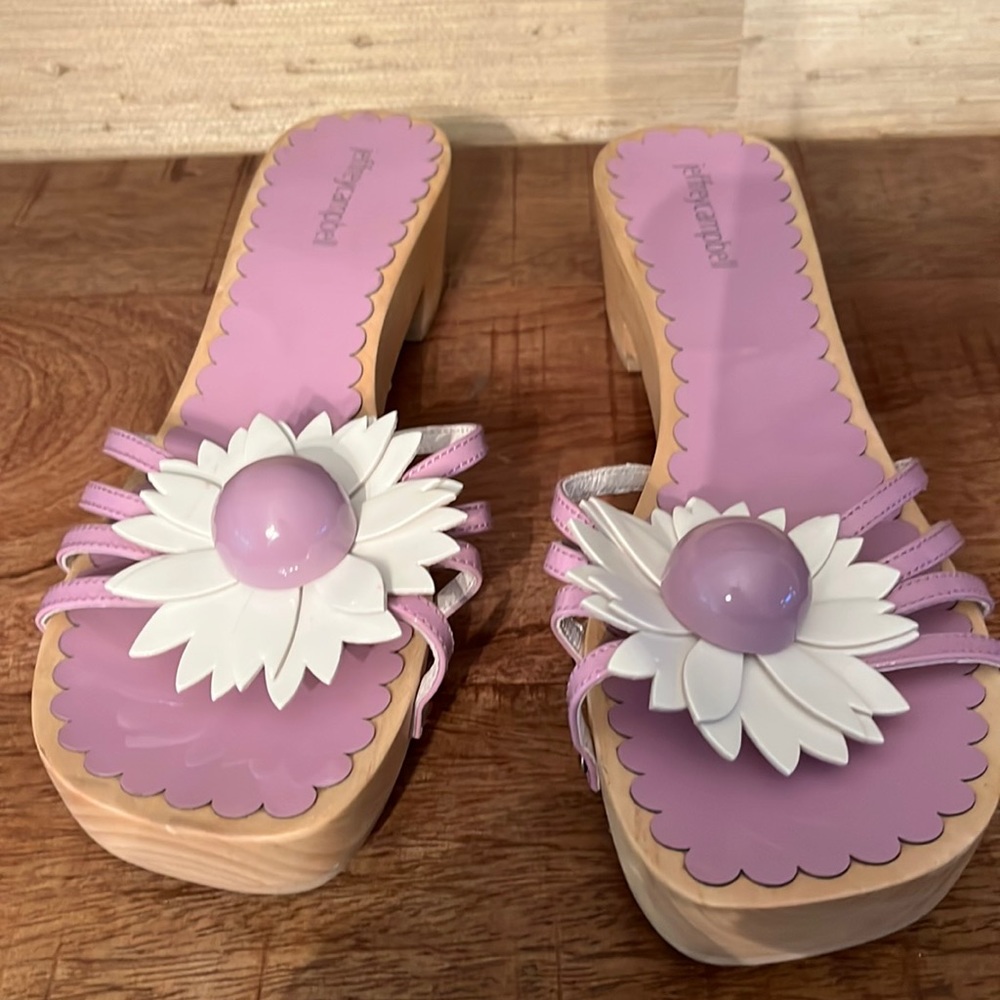 Blossoms wooden Sandal by Jeffrey Campbell/Free People